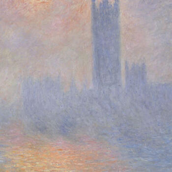 Londres, le Parlement. Trouée de soleil dans le brouillard (1904) - olio su tela; 81,5x92,5 cm; inv. RF 2007 - Paris, Musée d’Orsay - © RMN-Grand Palais (musée d’Orsay) /Hervé Lewandowski
