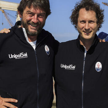 MOD 70 Maserati skippered by Giovanni Soldini shot offshore Porquerolles island during training. Photo Guilain Grenier