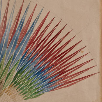 Giacomo Balla - Studio per compenetrazione iridescente (dai Taccuini di Düsseldorf), 1912 - matita e acquerello su carta - 177 x 188 mm - GAM – Galleria Civica d’Arte Moderna e Contemporanea, Torino