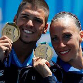 M. Flamini e G. Minisini - gold medal duo misto tecnico 